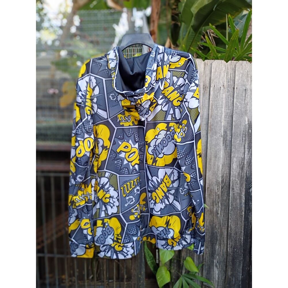 Oh Snap! By Drill Clothing Co. Graphic Hoodie Men’s Large Greyscale and Yellow C
